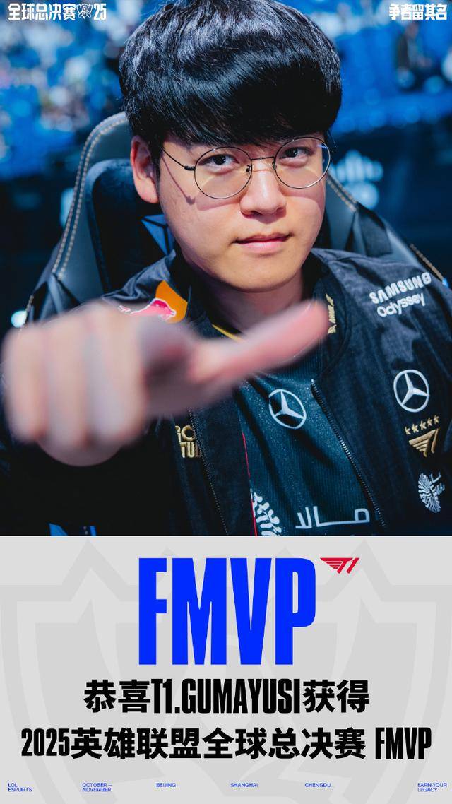 S15全球总决赛：T1夺得S15冠军，Gumayusi斩获全球总决赛FMVP